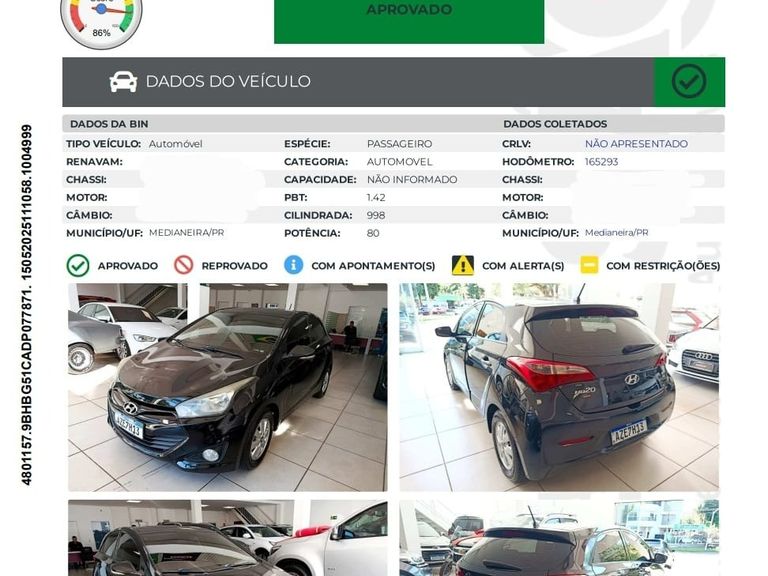 Hyundai HB20 Comf./C.Plus/C.Style 1.0 Flex 12V