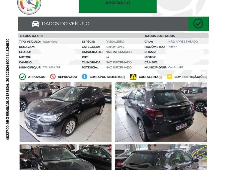Chevrolet ONIX HATCH LT 1.0 12V Flex 5p Mec.