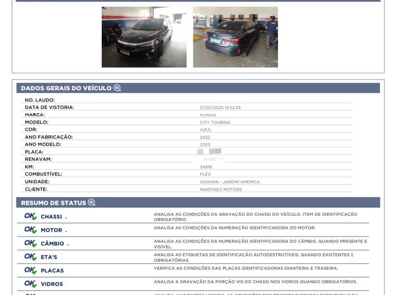 Honda CITY Sedan Touring 1.5 Flex 16V 4p Aut.