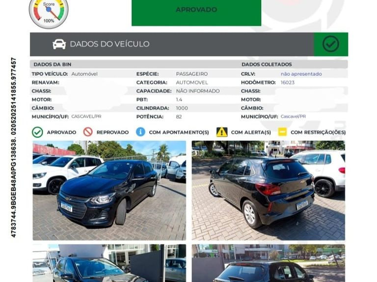 Chevrolet ONIX HATCH LT 1.0 12V Flex 5p Mec.