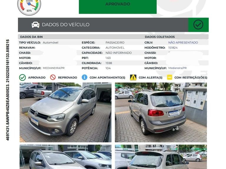 VolksWagen SpaceCross 1.6 Mi Total Flex 8V