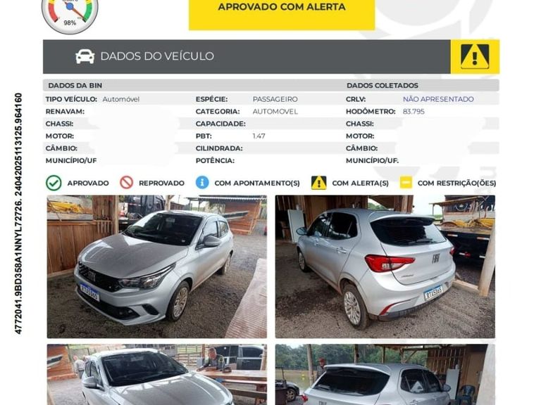 Fiat ARGO 1.0 6V Flex.