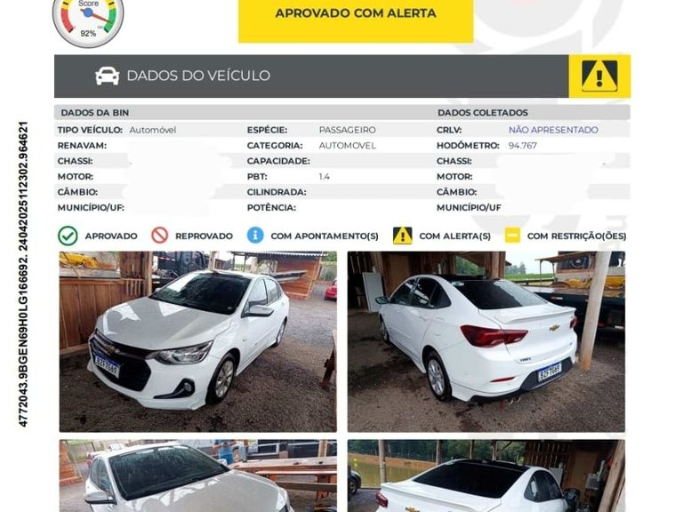 Chevrolet ONIX SEDAN Plus LTZ 1.0 12V TB Flex Mec.