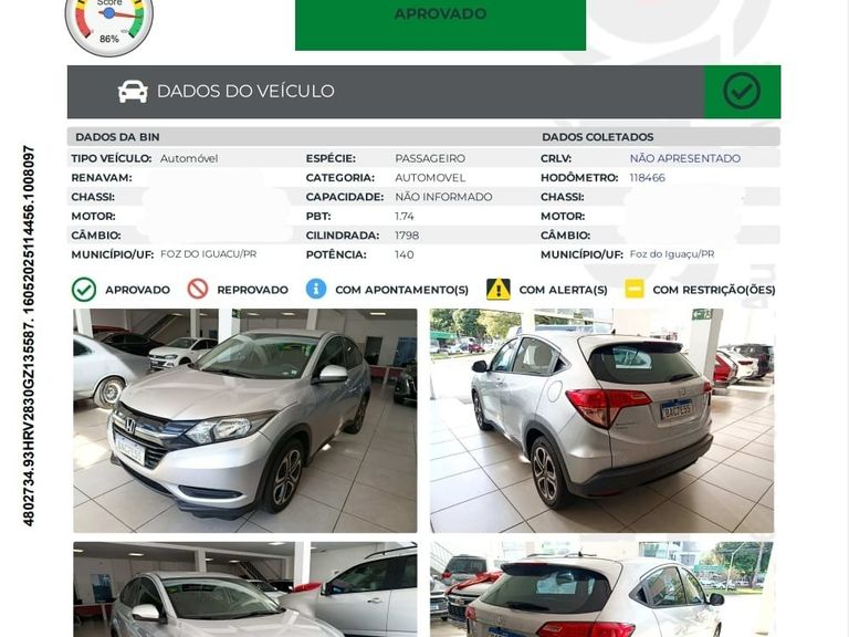 Honda HR-V LX 1.8 Flexone 16V 5p Aut.