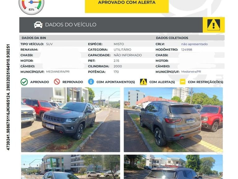 Jeep COMPASS TRAILHAWK 2.0 4x4 Dies. 16V Aut.
