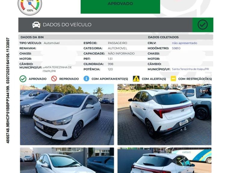 Hyundai HB20 Platinum 1.0 TB Flex 12V Aut.