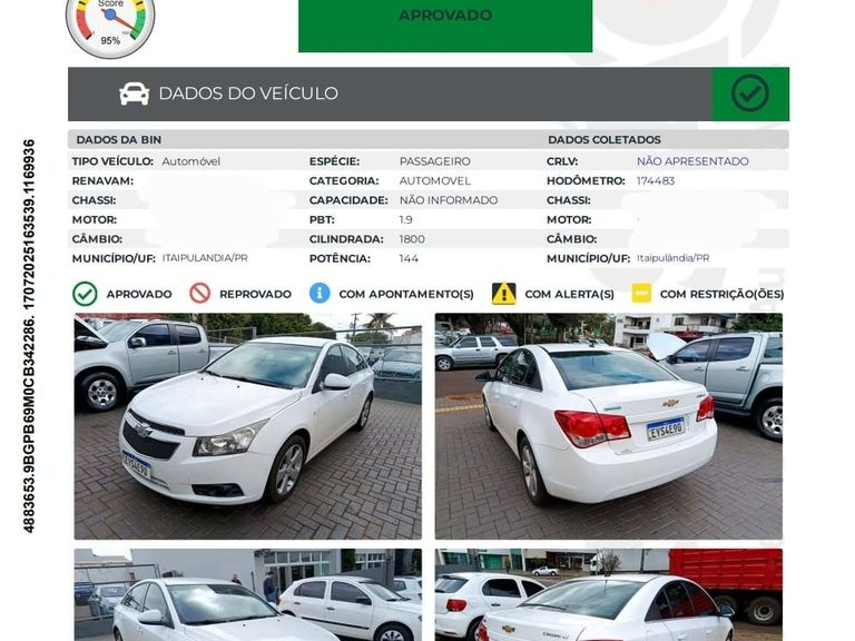 Chevrolet CRUZE LT 1.8 16V FlexPower 4p Aut.