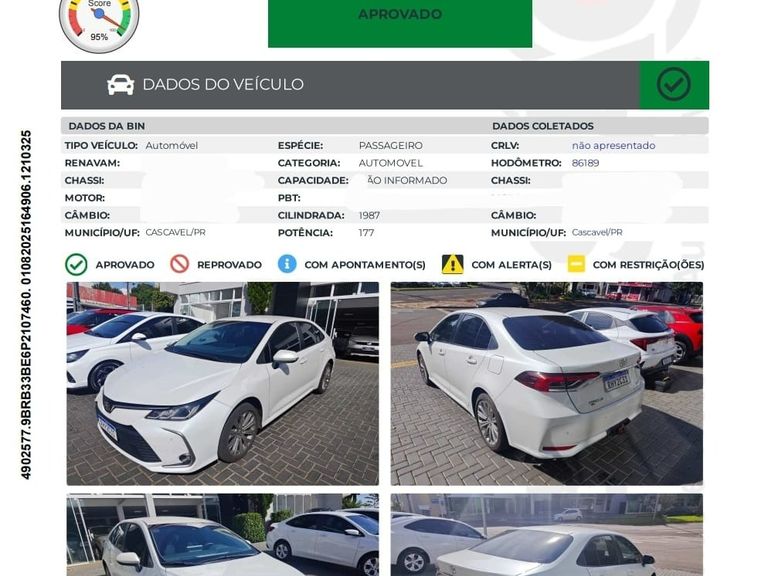 Toyota Corolla XEi 2.0 Flex 16V Aut.