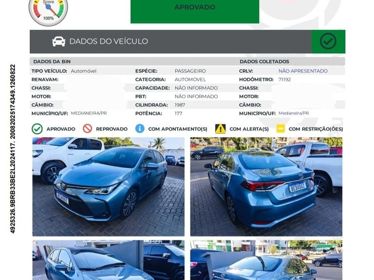 Toyota Corolla GLi 2.0 16V Flex Aut.