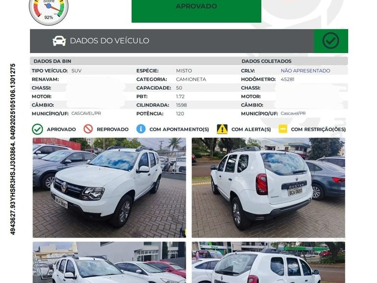 Renault DUSTER Authent. 1.6 Flex 16V Aut.