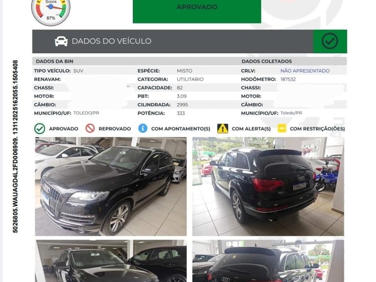 Audi Q7 3.0 V6 TFSI  Quat.Tip.5p/ Perf.(Híb.)