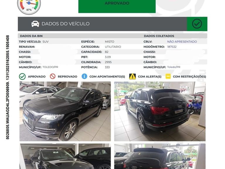 Audi Q7 3.0 V6 TFSI  Quat.Tip.5p/ Perf.(Híb.)