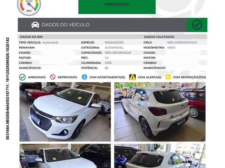 Chevrolet ONIX HATCH LT 1.0 12V Flex 5p Mec.