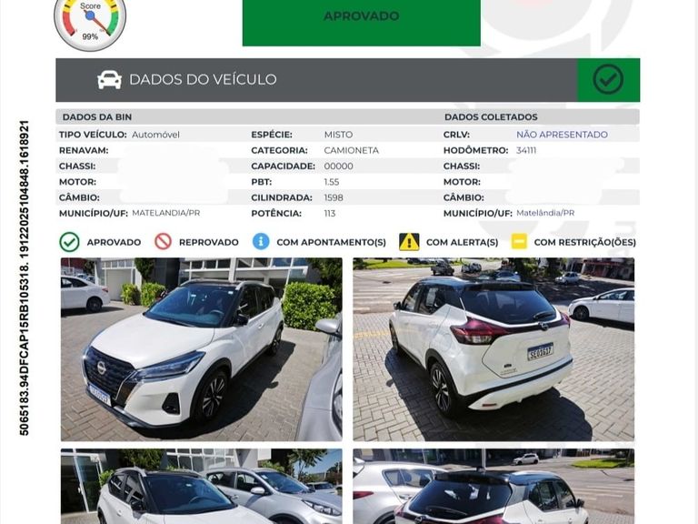 Nissan KICKS Exclusive 1.6 16V Flex Aut.