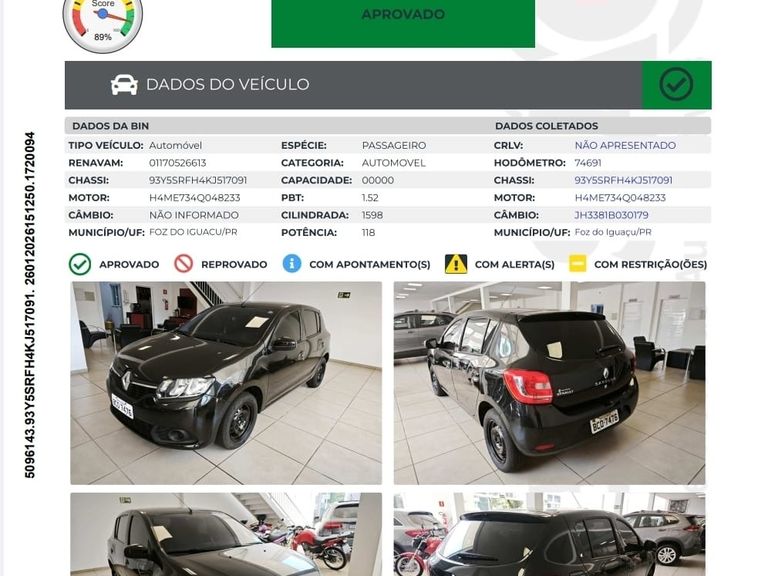 Renault SANDERO Expression Flex 1.6 16V 5p
