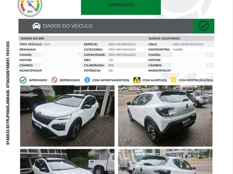 Renault Kardian Evolut. Flex 1.0 TB 12V 5p Aut.