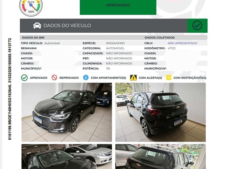 Chevrolet ONIX HATCH PREM. 1.0 12V TB Flex 5p Aut.