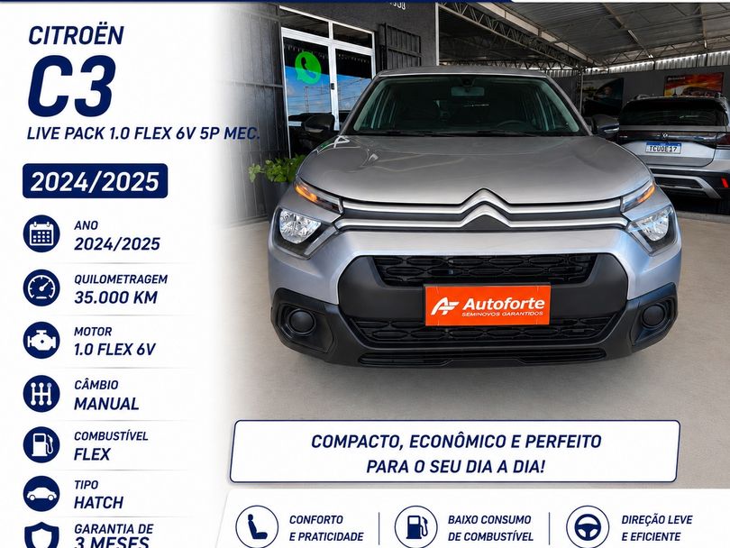 Citroën C3 Live Pack 1.0 Flex 6V 5p Mec.