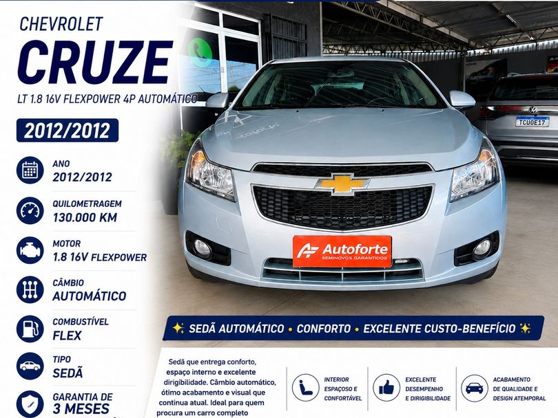 Chevrolet CRUZE LT 1.8 16V FlexPower 4p Aut.