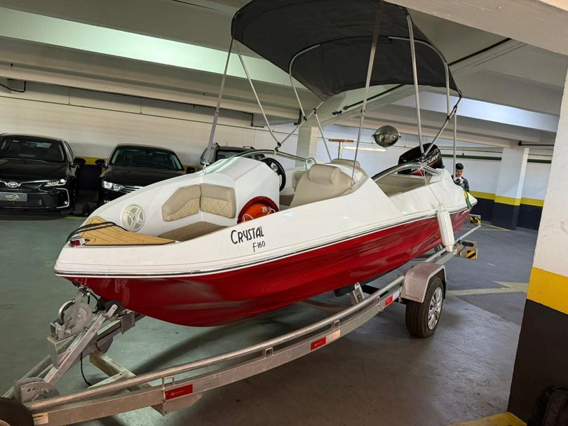 CRYSTAL F160 16PES 50HP MERCURY COM CARRETA RODOVIARIA