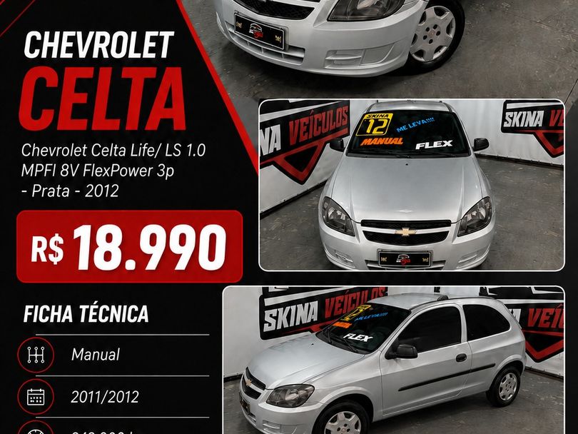 Chevrolet Celta Life/ LS 1.0 MPFI 8V FlexPower 3p