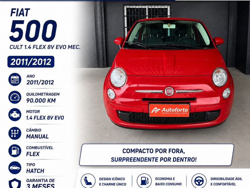 Fiat 500 Cult 1.4 Flex 8V EVO Mec.