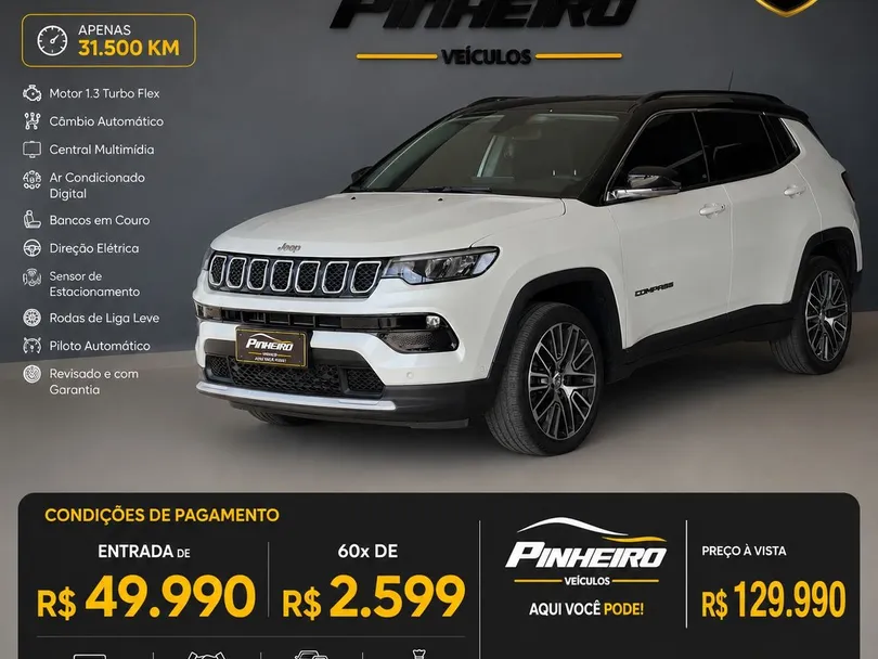 Jeep COMPASS LIMITED T270 1.3 TB 4x2 Flex Aut