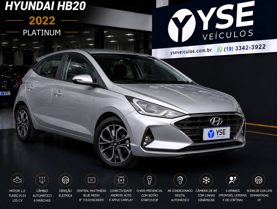 Hyundai HB20 Platinum 1.0 TB Flex 12V Aut.