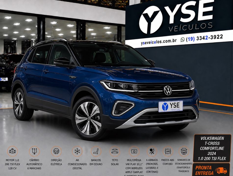 VolksWagen T-Cross Comfor. 200 TSI 1.0 Flex 5p Aut.