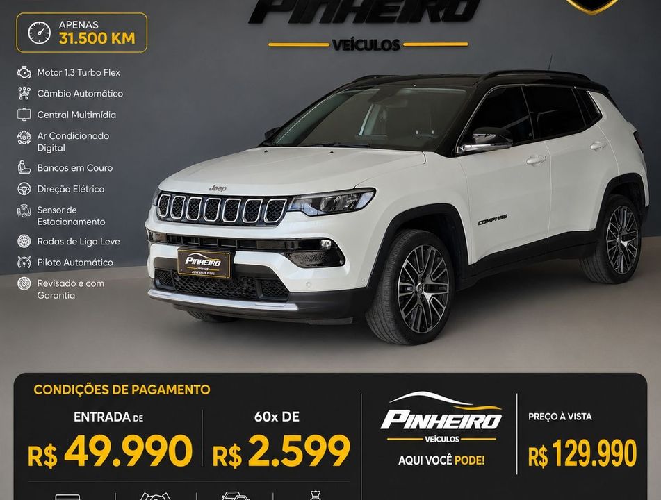 Jeep COMPASS LIMITED T270 1.3 TB 4x2 Flex Aut