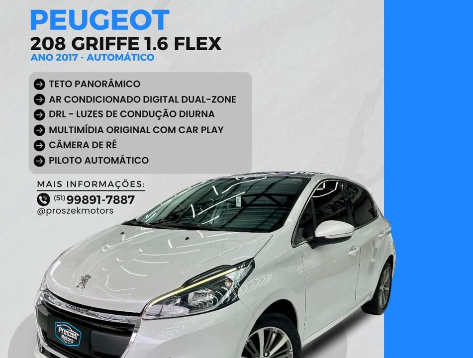 PEUGEOT 1.6 GRIFFE 16V FLEX 4P AUTOMÁTICO