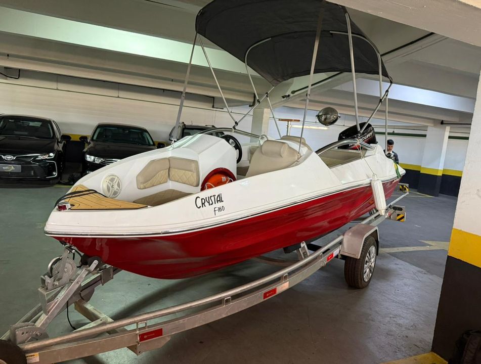 CRYSTAL F160 16PES 50HP MERCURY COM CARRETA RODOVIARIA