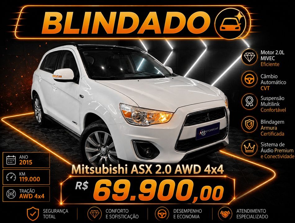 Mitsubishi ASX 2.0 16V  4x4 Aut.(By Armura-Blind.)